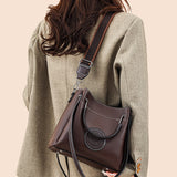 High-Grade  New High-Quality Soft Leather Bag Shoulder Messenger Bag Fashion Trend Portable Large Bag Casual Women's Bag