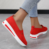 Cross-Border Foreign Trade Hot Selling plus Size Women's Fly-Knit Sneakers Slip-on Lazy Mom Shoes