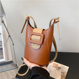GREATNFB 2025  hot sale fashionable women's bucket bag  new niche design color matching simple mobile phone bag shoulder crossbody