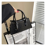 GREATNFB 2025 Popular fashion high-end stone pattern portable small square bag  new women's bag patent leather glossy versatile messenger bag