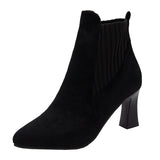 GREATNFB Autumn and Winter New Boots Korean Style Pointed Sleeve Short Boots Women's Foreign Trade Fashion Ankle Boots Women's Fashion Boots Women