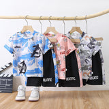 GREATNFB Summer Children's Suit  New Quick Drying Clothes Sportswear Baby Boys' Camouflage T-shirt Two-Piece Children's Clothing Wholesale