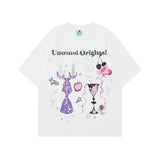 2025 T1066 2025n Street Tide 2025 Summer Retro Trend 3D Picture Painting Element Design Men's Loose Short Sleeve T-Shirt