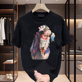 GREATNFB  Clown T-shirt High-End Fashion Brand Men's Clothing Summer T-shirt Top Premium Short Sleeve T-shirt Men's New Style Inner Bottoming Shirt