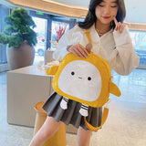 GREATBFB Wholesale  Spring New Egg Puff Party Schoolbag Cute Cartoon Canvas Shoulder Bag Fashionable Stylish Small Backpack