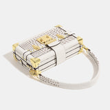2025 popular New Crocodile Pattern Box Bag High-end Underarm Bag Women's Crossbody Small Square Bag Versatile Lock Shoulder Bag Women's