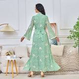 MT140 Popular trade Middle East New jalabiya Dubai new embroidered robe Lent Muslim women's dress