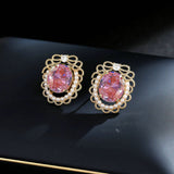 2025 haute couture elegance temperament earrings wholesale tide pearl light green zircon bow lace stud earrings