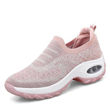 New Women's Shoes Flying Woven Air Cushion Shoes  Women's Summer Casual Shoes Foreign Trade Fashion Trendy Breathable Women's Shoes