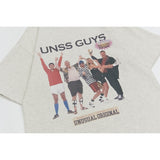 2025 T1032 2025n Street Tide 2025 Summer Couple Painting Elements Fun Character Design Men's Loose Short Sleeve T-Shirt