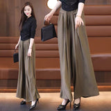 greatnfb Draping Effect 24 New Women's Clothing Spring and Summer Casual High-Grade Slimming Ice Silk Wrinkle Yamamoto Pants Wide Leg Long Culottes Y