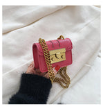 GREATNFB 2025 new Korean version fashion mini limited armpit small square bag high texture lychee pattern chain bag crossbody women's bag