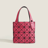 2025 Japan popular matte new tote bag women's small square box geometric diamond handbag four-grid women's bag tide of the same color