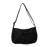 Japanese Crossbody Bag Women's  New Fashion All-Matching Cloth Shoulder Bag Student Casual Solid Color Lightweight Tote Bag