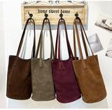 2025 Niche design leather bag women's  new suede splicing leather bucket bag large capacity shoulder tote bag
