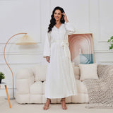 MT065 Middle East Women's Arabian Clothing Hot Diamond New V-neck Robe   Hot Trade Temperament Dress