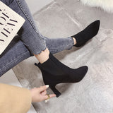 GREATNFB Autumn and Winter New Boots Korean Style Pointed Sleeve Short Boots Women's Foreign Trade Fashion Ankle Boots Women's Fashion Boots Women