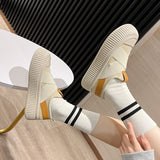 Spring New Women's Casual Shoes Height Increasing Platform Shoes Slip-on Korean Style Women's Shoes Canvas Shoes Sports Breathable Board Shoes