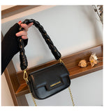 GREATNFB 2025 New new laser small square bag fashionable woven handbag premium chain lipstick messenger bag bag