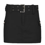 GREATNFB European and American Street Style High Waist Hip Lift Skirt  New Sexy Hot Girl Style Heavy Industry Belt Skirt