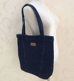 New Denim One-Shoulder Canvas Bag Ins Large Shopping Bag Mother Bag Artistic College Students Schoolbag Tuition Bag