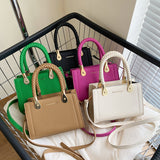 GREATNFB 2025 women's bag new fashion New women's bag handbag texture small square bag simple chain crossbody women's shoulder