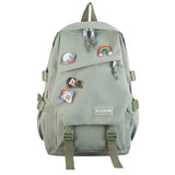 INS Good-looking Schoolbag Female Student Korean Style Antique Junior High School Student High School Student Large Capacity Campus Backpack Backpack