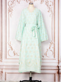 Middle East Dubai Embroidered Beaded Robe Ethnic Style Elegant Muslim Gala Party Dress Female