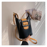 GREATNFB 2025  hot sale fashionable women's bucket bag  new niche design color matching simple mobile phone bag shoulder crossbody