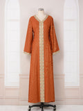 MT101 Middle East Popular trade Muslim robe women's long dress temperament new bronzing side waist rope slim dress
