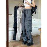 greatnfb NEWn Workwear Casual Pants Women's Summer  New High Waist Loose Wide Leg Pants Straight-Leg Pants Sports Trousers