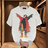 GREATNFB  Clown T-shirt High-End Fashion Brand Men's Clothing Summer T-shirt Top Premium Short Sleeve T-shirt Men's New Style Inner Bottoming Shirt