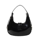 New Portable Red Bag Women's High-Grade Summer Versatile Underarm Bag Niche Glossy Pu Shoulder Bag Women