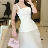 2025 spring and summer  light mature wind sling vest women's high-end temperament light luxury age-reducing gentle top