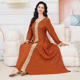 MT101 Middle East Popular trade Muslim robe women's long dress temperament new bronzing side waist rope slim dress