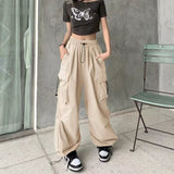 greatnfb NEWn Workwear Casual Pants Women's Summer  New High Waist Loose Wide Leg Pants Straight-Leg Pants Sports Trousers