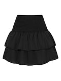 GREATNFB European and American Women's Clothing Skirt Pleated Skirt Ruffled Printed Dress Fashion Floral Skirt 12 Colors