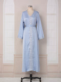 MT065 Middle East Women's Arabian Clothing Hot Diamond New V-neck Robe   Hot Trade Temperament Dress
