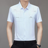 GREATNFB Summer New TikTok Same Style Men's Short-Sleeved Shirt Business Seamless Shirt