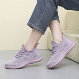 Sneaker Women's  Spring and Summer New Women's Flying Woven Soft Bottom Light Running Shoes Breathable Non-Slip Comfortable Pumps Women's