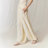 2025 spring and summer new designer niche, clear texture multi-pleated wide-leg pants