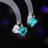 2025 popular new earrings, high-end earrings, creative design earrings, contrasting colors, front and rear double-sided love-shaped ear buckles