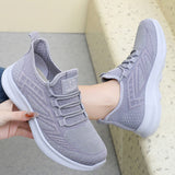 Sneaker Women's  Spring and Summer New Women's Flying Woven Soft Bottom Light Running Shoes Breathable Non-Slip Comfortable Pumps Women's