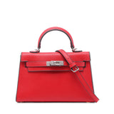 2025 popular new bag women's palm pattern Kelly bag mini mini handbag fashion high-end single shoulder messenger bag