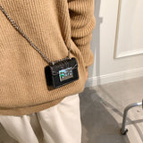 GREATNFB 2025 new Korean version fashion mini limited armpit small square bag high texture lychee pattern chain bag crossbody women's bag