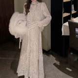 Xiaoxiangfeng lace top, skirt 2025 early spring new high-end two-piece set