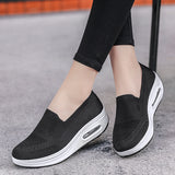 Women's Shoes  Autumn Solid Color Breathable Flyknit Shoes Slip-on Women's Sneaker Socks Cross-Border Casual Shoes Women