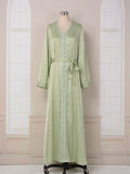 MT065 Middle East Women's Arabian Clothing Hot Diamond New V-neck Robe   Hot Trade Temperament Dress