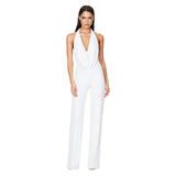 women's clothing INS style new halter jumpsuit   neck sequined 2025 jumpsuit women