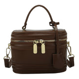 GREATNFB 2025 Popular popular portable bucket women's bag, high-end sense versatile retro fashion shoulder bag, Popular style color matching messenger bag